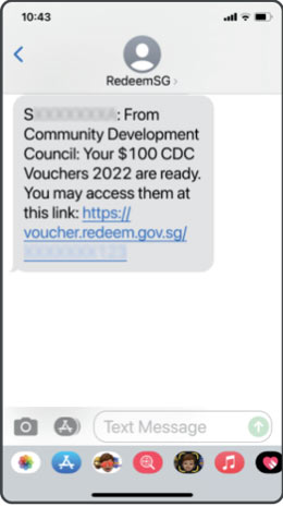From here, you can receive your CDC voucher link via SMS.